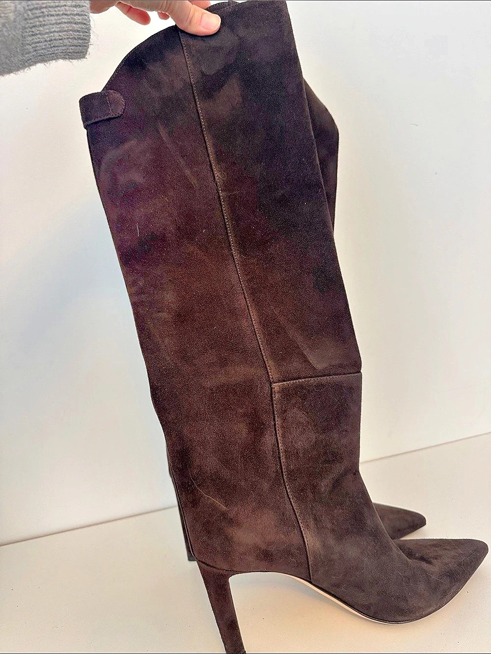 Jimmy Choo Alizze 85 Suede Knee-High Boots Over-the-Knee Boots EU 38